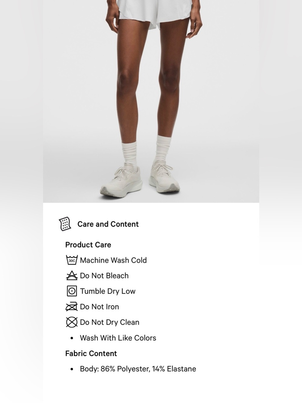 Lululemon Shake It Out High-Rise Running Short 2.5" - White - Picture 7 of 9